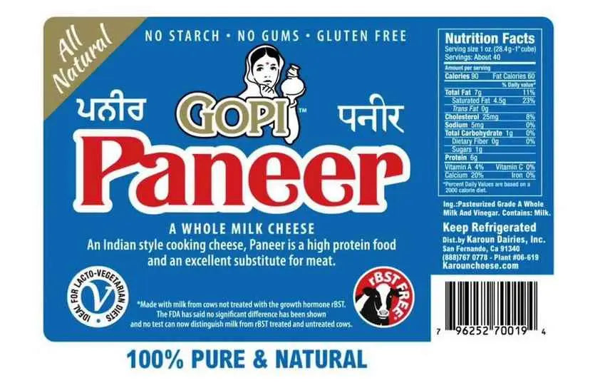 Gopi Paneer Indian Cheese - 14 Oz Small Block