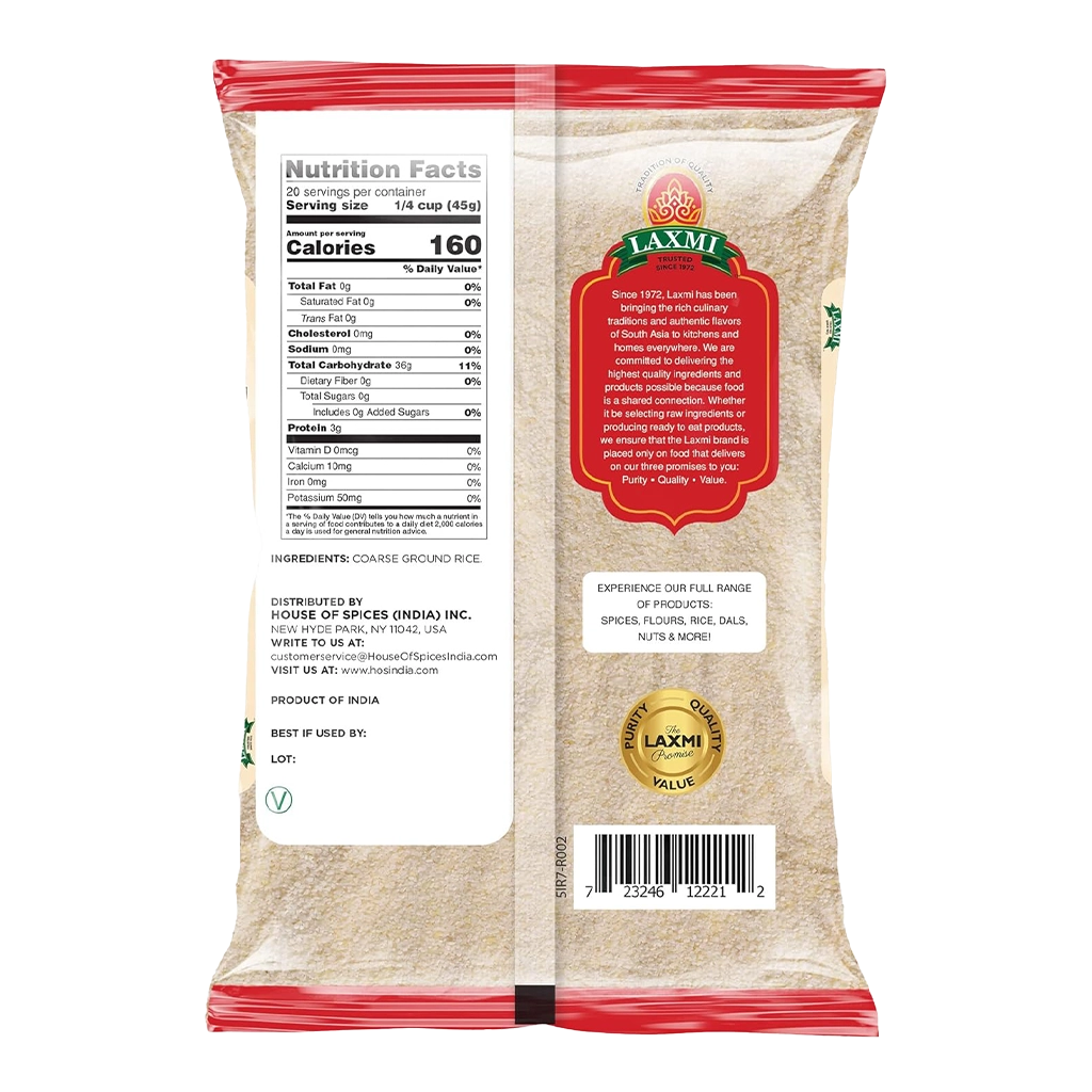 LAXMI FRESHLY MILLED IDLI RAVA 2 lb