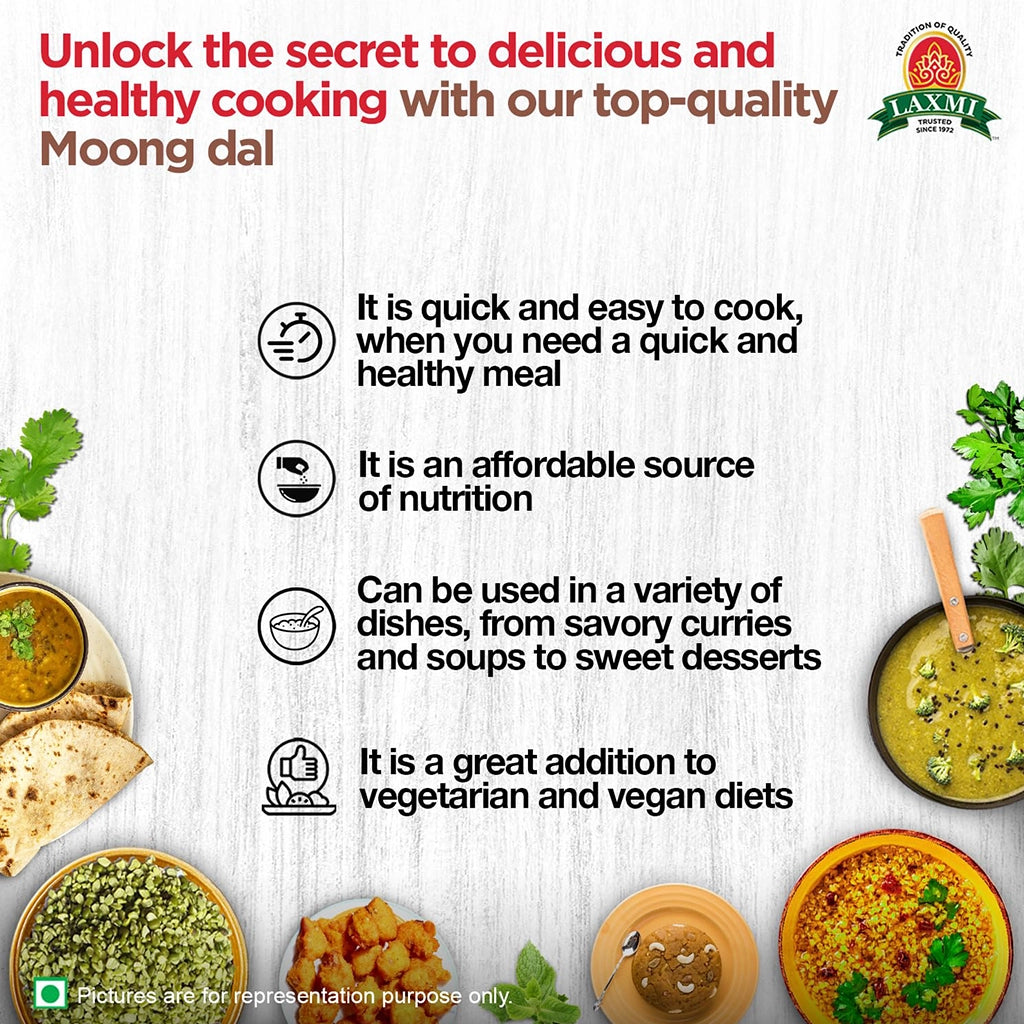 LAXMI MOONG DAL SPLIT (W/ SKIN) 2 lb