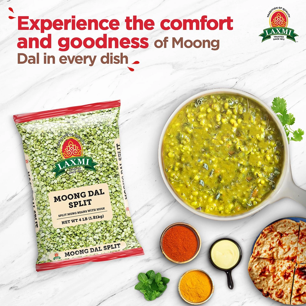 LAXMI MOONG DAL SPLIT (W/ SKIN) 2 lb