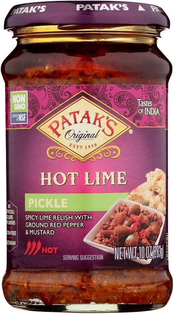 Pataks Lime Relish Extra Hot - 10oz