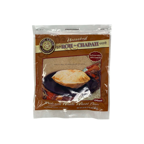Roti Fresh Uncooked Whole Wheat Chapathi - 652g*12