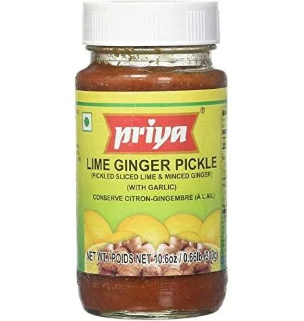 Priya Lime Ginger Pickle | with Garlic- 300g