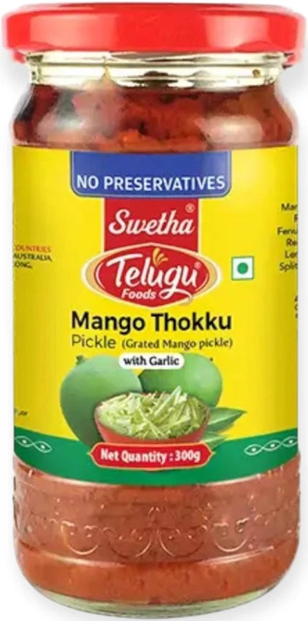 Telugu Foods Mango Thokku Pickle With Garlic - 300g