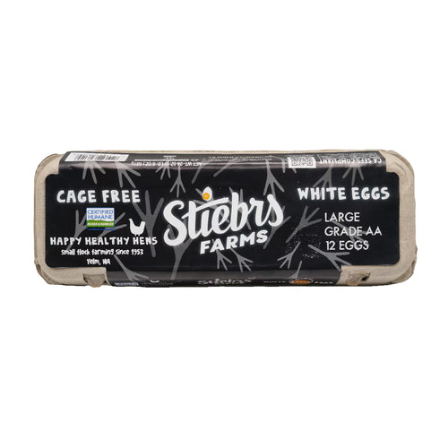 Stiebrs Farms Large White Eggs Grade AA Cage Free - 12p