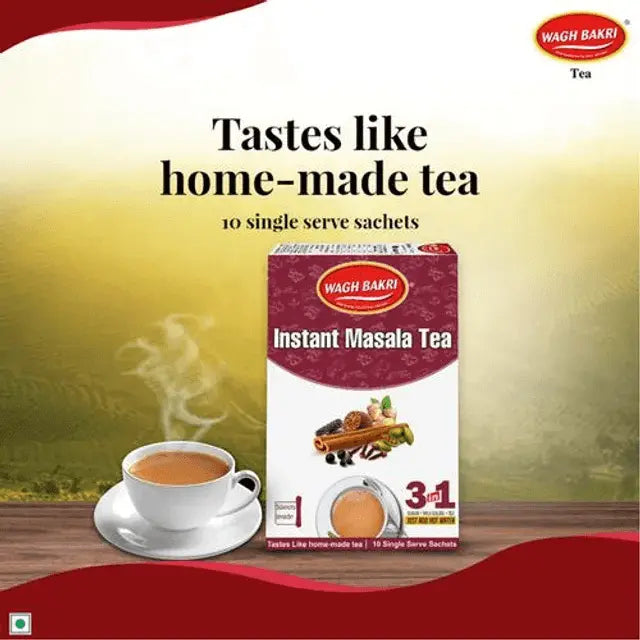 WAGH BAKRI | 3 in 1 Instant Masala Tea | 10Bags | 140g