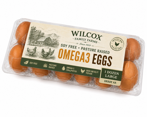 Wilcox Family Farms Soy Free Pasture Raised Omega3 Eggs - 1dz